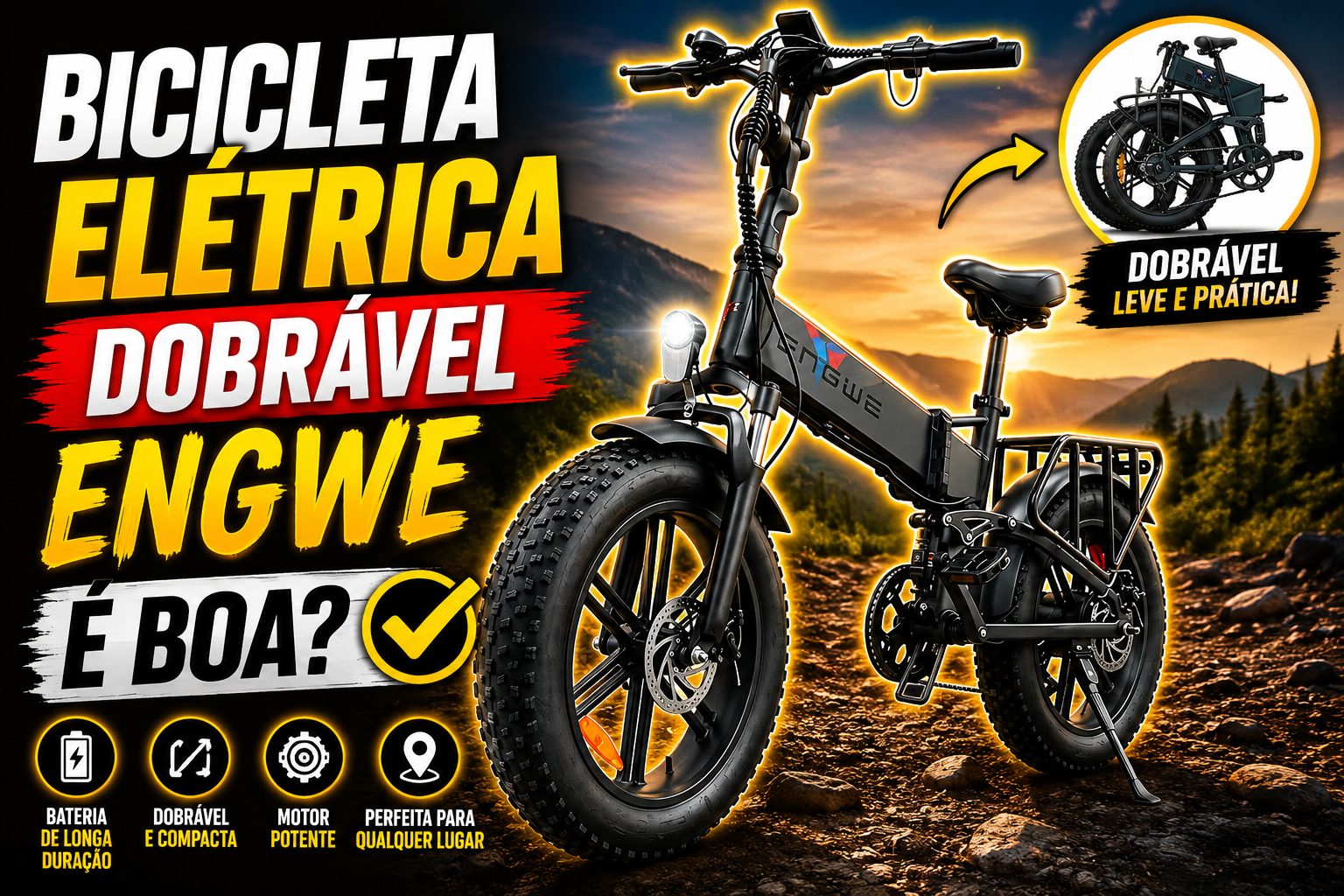 Bicicleta Elétrica Dobrável Engwe é boa?