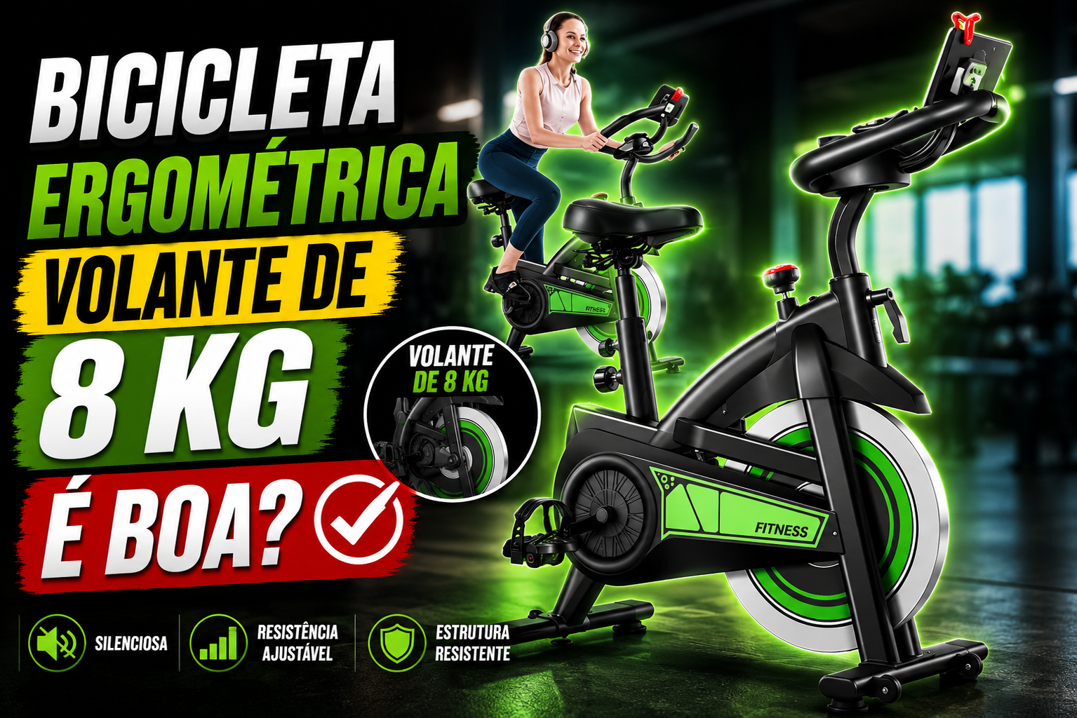 Bicicleta Ergométrica Volante de 8 Kg é boa?